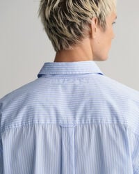 Oversized randig poplinskjorta