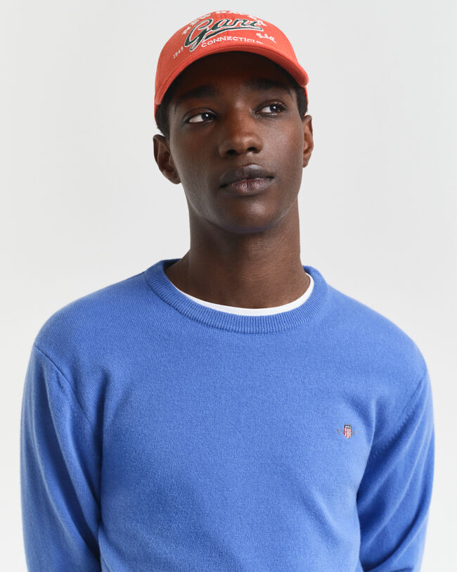 Rundhalsad tröja i superfin lammull