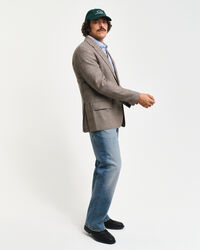 Regular fit kavaj med klassiskt rutmönster