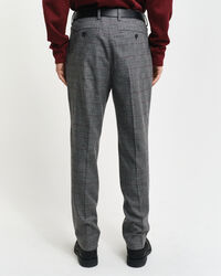 Slim fit rutmönstrade kostymbyxor