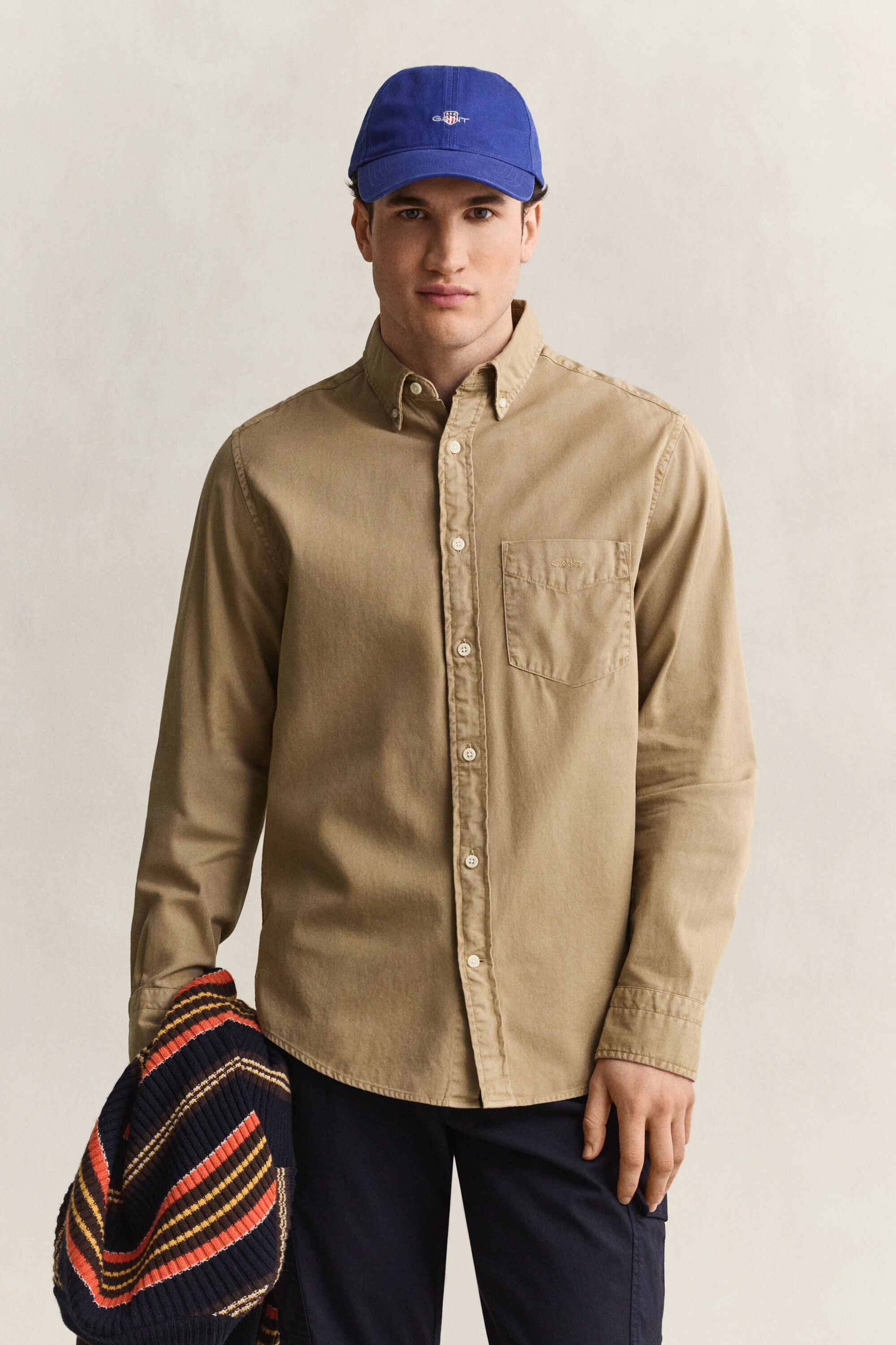 Regular fit twillskjorta