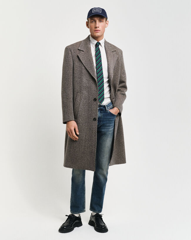 Regular fit klassisk randig oxfordskjorta