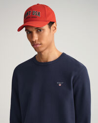 Waffle crew neck sweatshirt