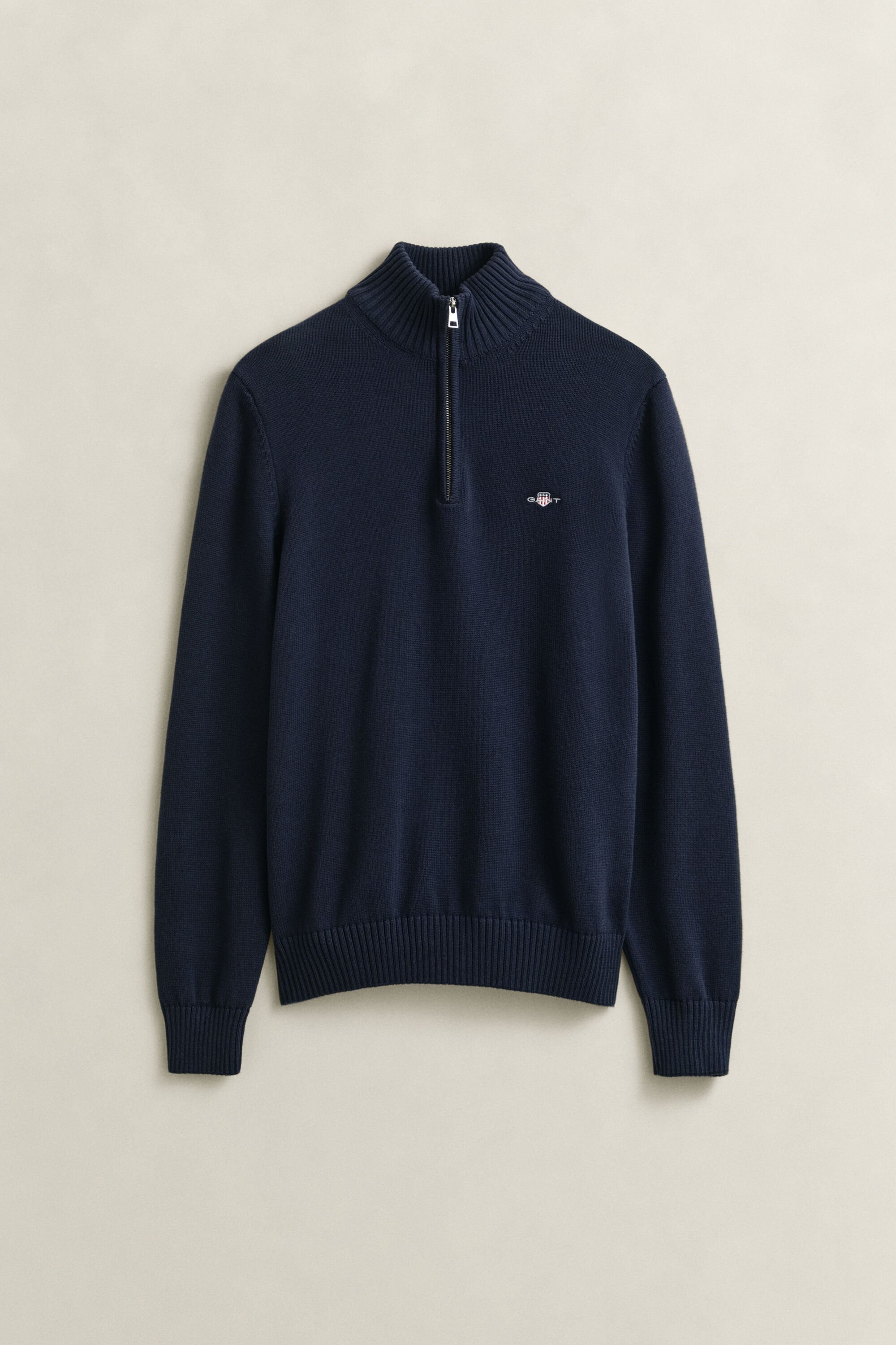 Casual Cotton tröja med dragkedja vid halsöppningen