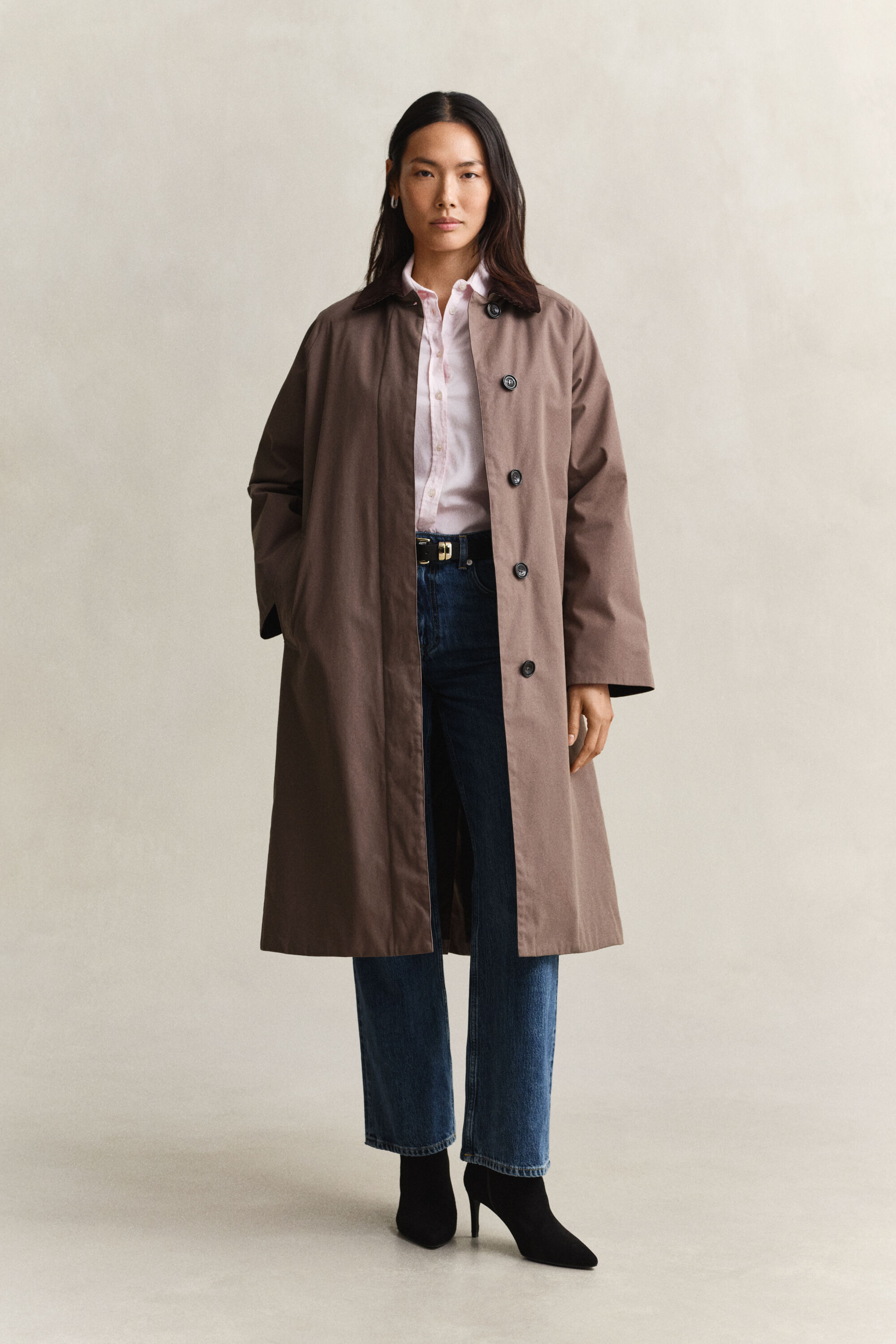 Klassisk slim fit oxfordskjorta med stretch
