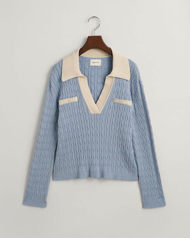 Kabelstickad pik&eacute;tr&ouml;ja