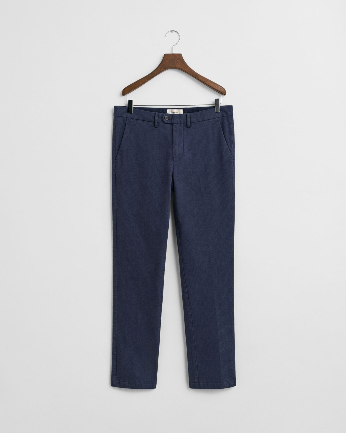 Slim fit jeans i bomull med fiskbensmönster