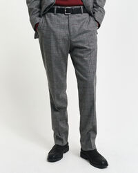 Slim fit rutmönstrade kostymbyxor