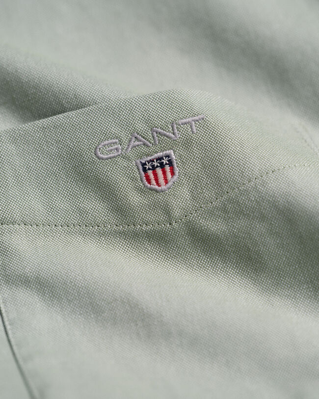 Regular fit kort&auml;rmad oxfordskjorta