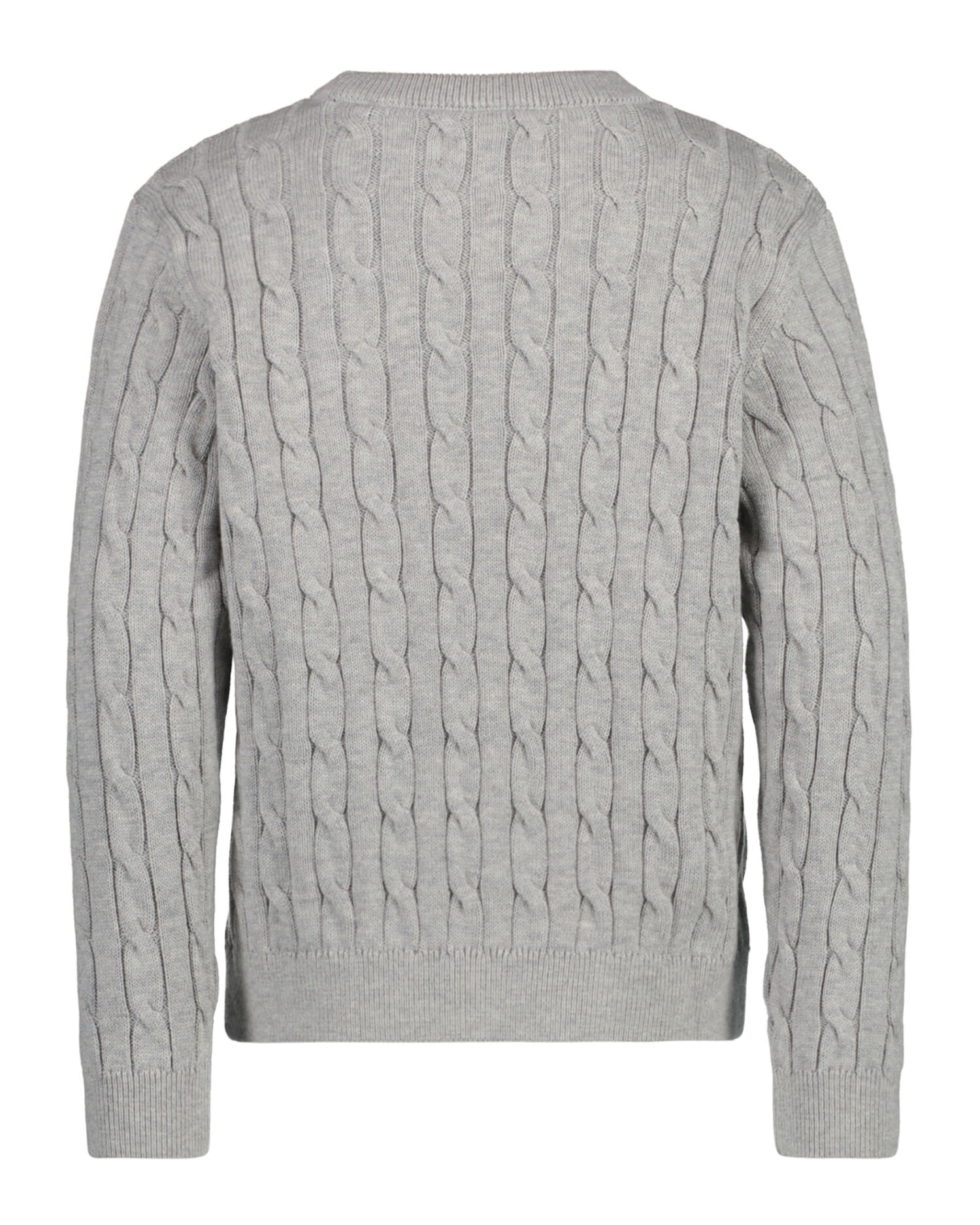 Kids Shield kabelstickad bomullströja med rund hals