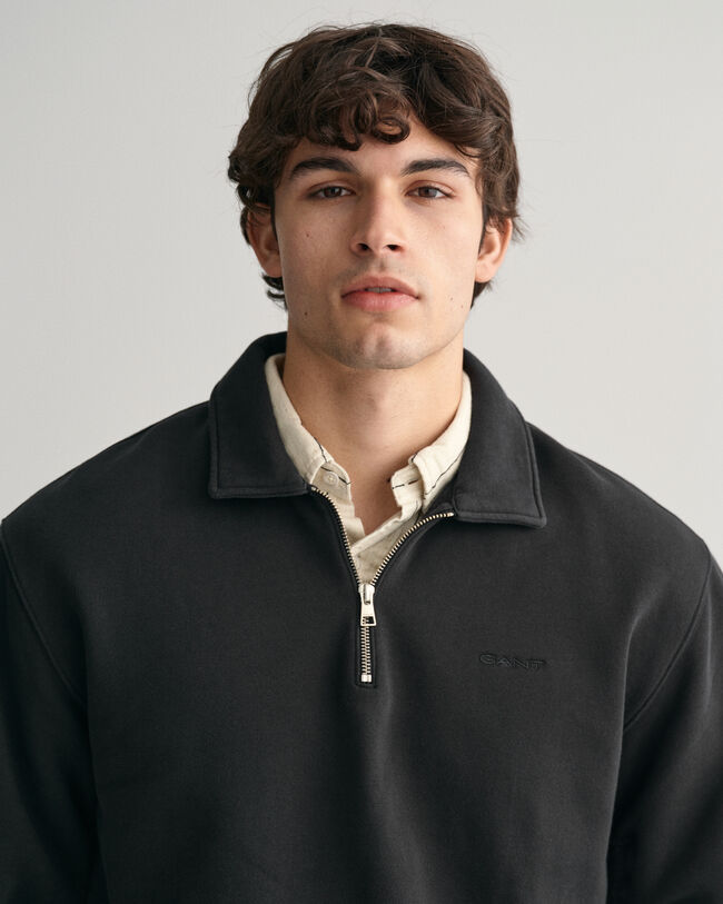 Half-zip sweatshirt med GANT-logotyp