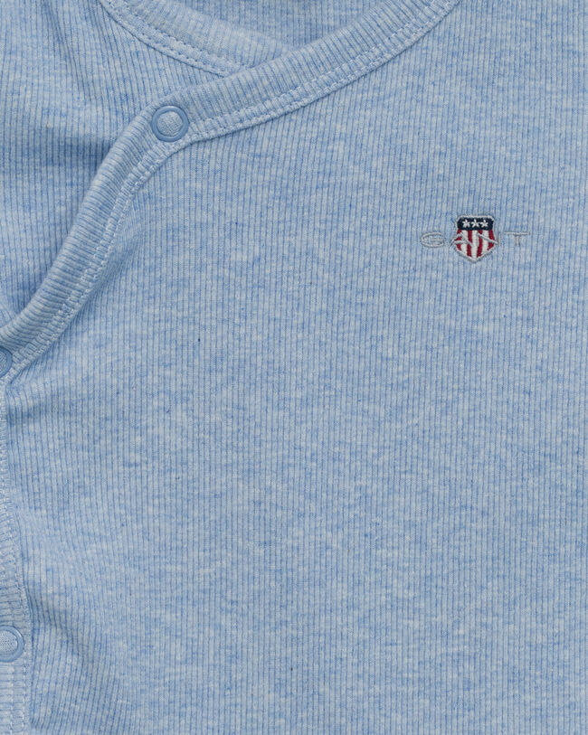 Baby Shield ribbstickad omlottbody