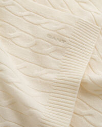 Kabelstickad yllehalsduk