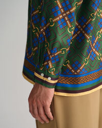 Relaxed fit Medallion sidenskjorta