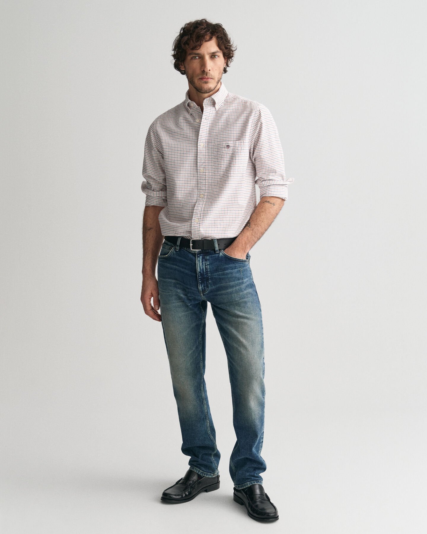 Regular fit jeans i vintagetv&auml;tt