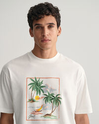 T-shirt med hawaiimönster