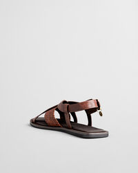 Sunlaz fl&auml;tade skinnsandaler