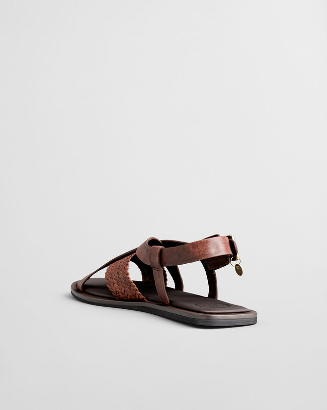 Sunlaz fl&auml;tade skinnsandaler