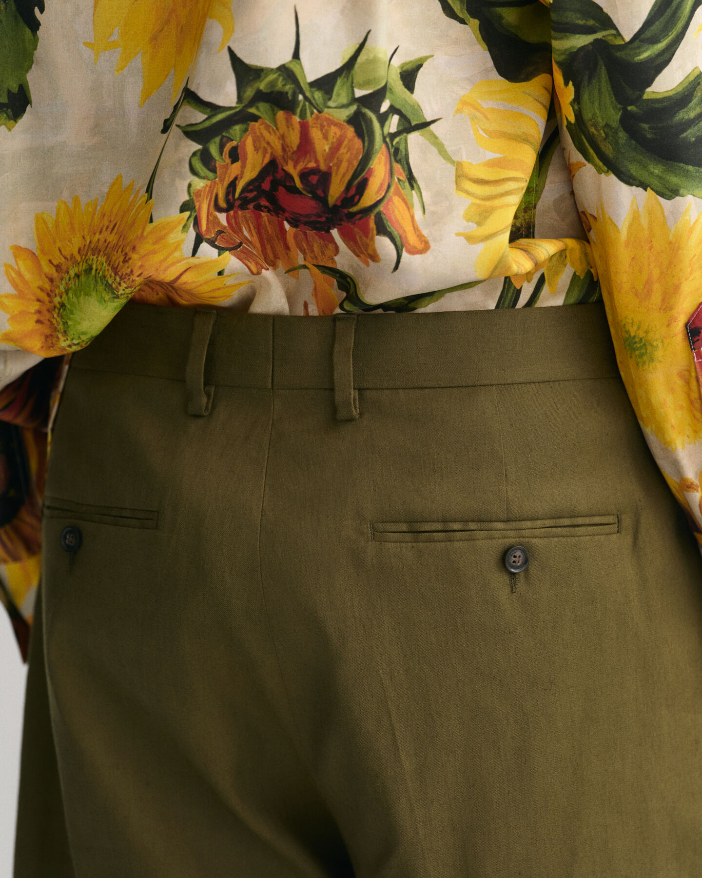 Kostymshorts i bomull och linne