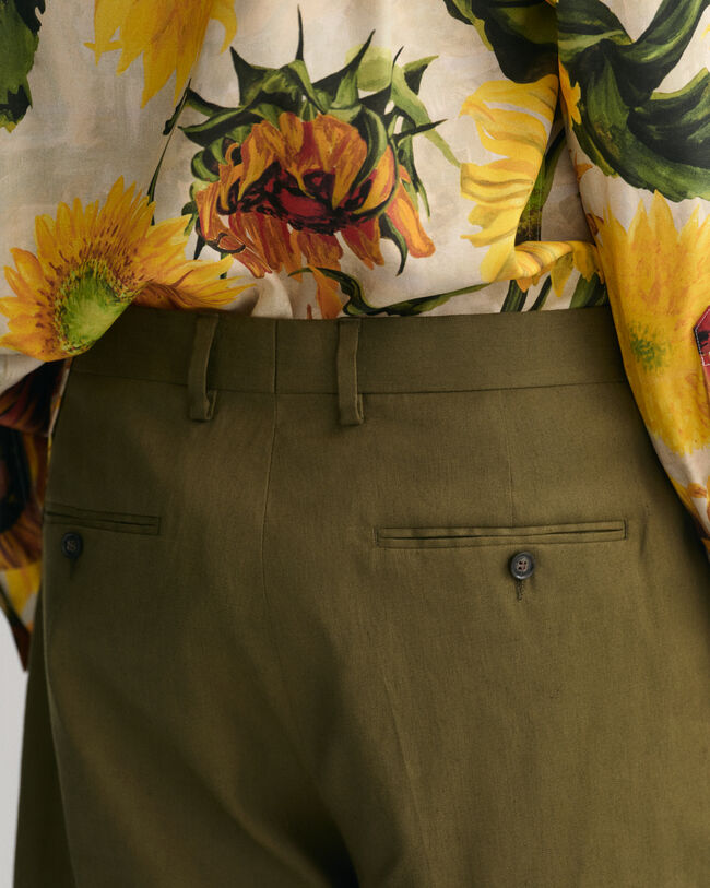 Kostymshorts i bomull och linne