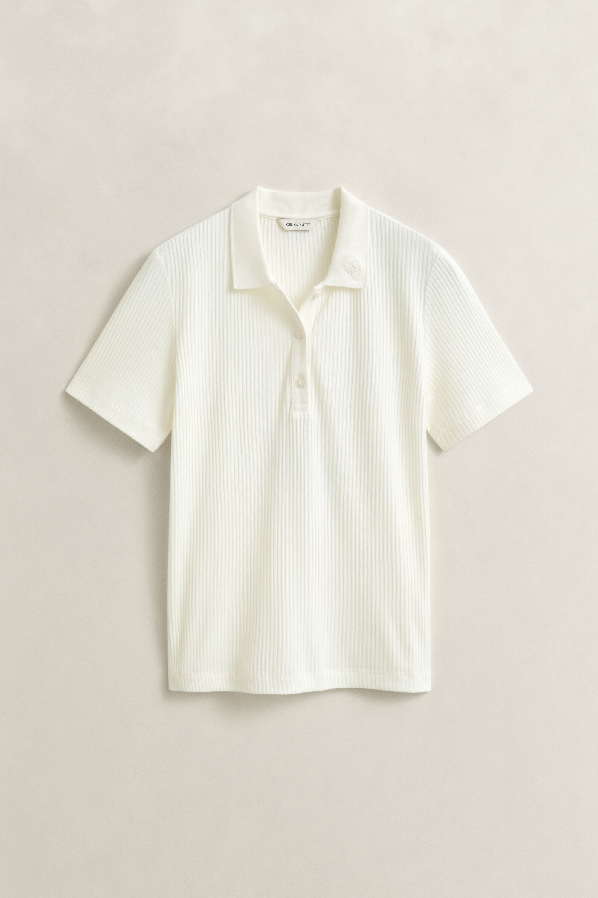 Ribbstickad pikétröja