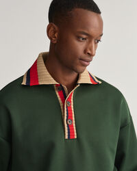 Rugger med stickad krage