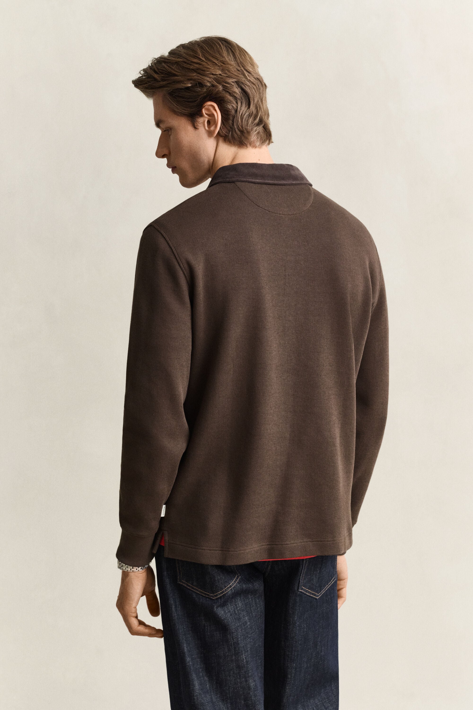 Rugger med half-zip