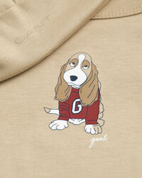 Baby hundmönstrad body och mössa