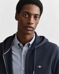 Shield hoodie med dragkedja