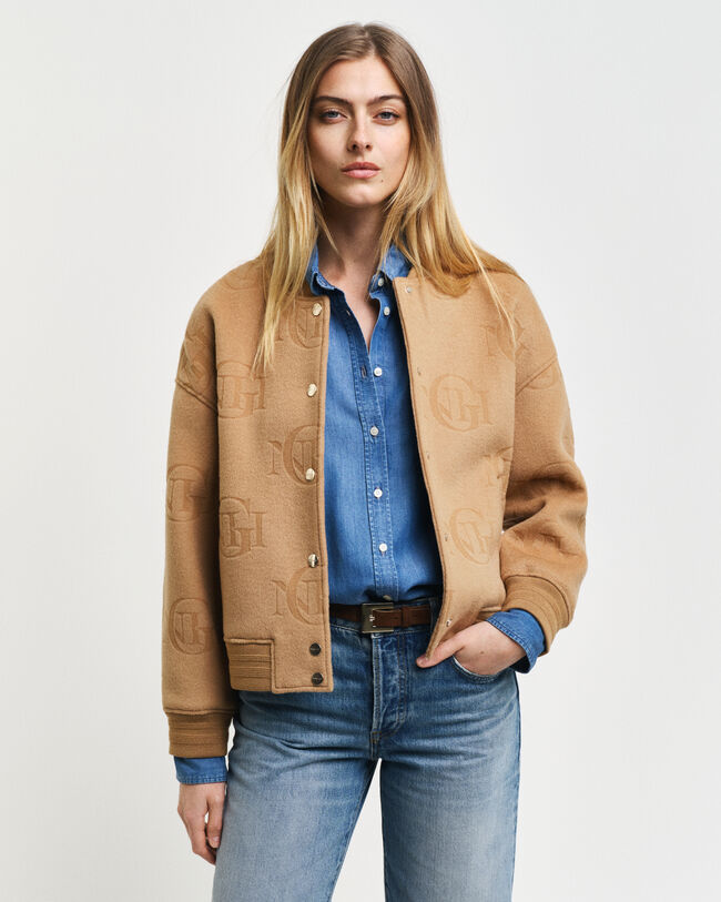 Collegejacka i jacquard