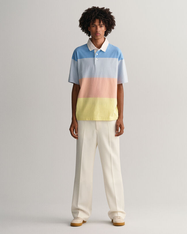 Retro bredrandig kort&auml;rmad Rugger