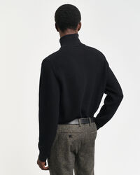 Bomullstr&ouml;ja med struktur och halv dragkedja