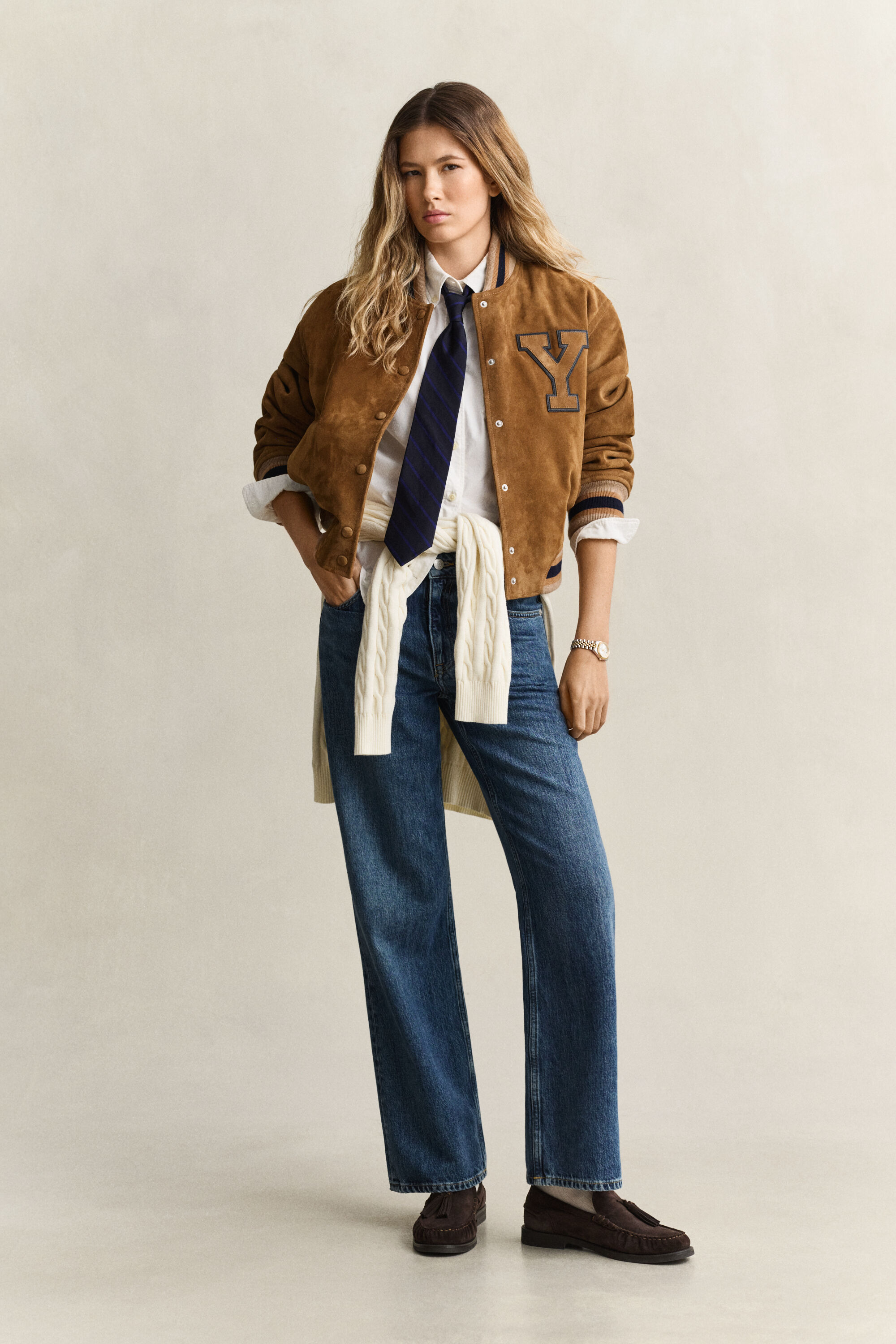 Gant x Yale Varsity jacka i mocka