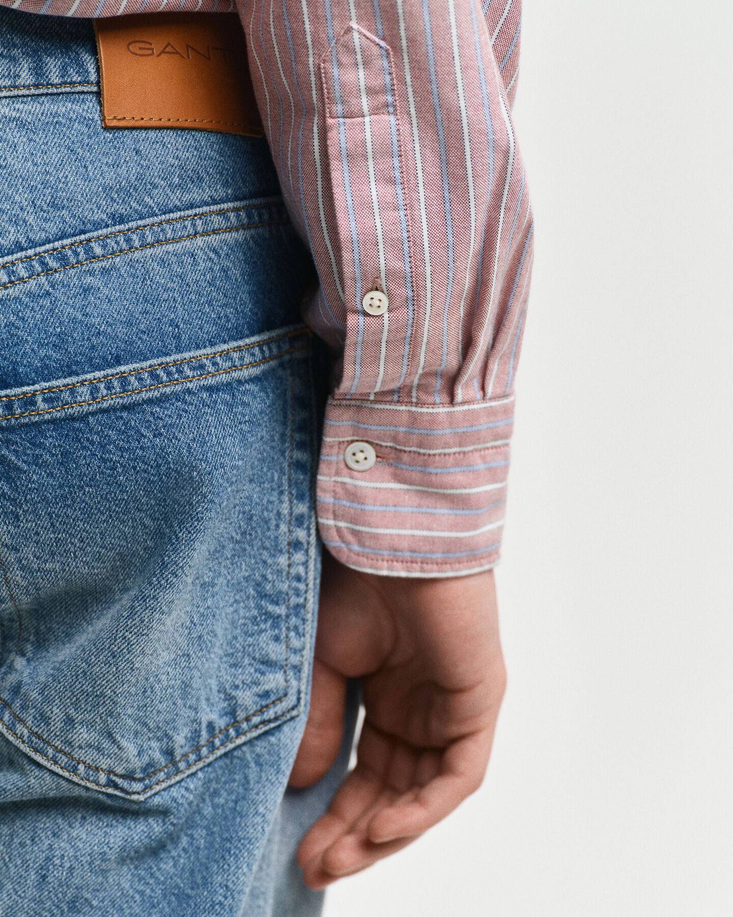 Relaxed fit Heritage randig oxfordskjorta