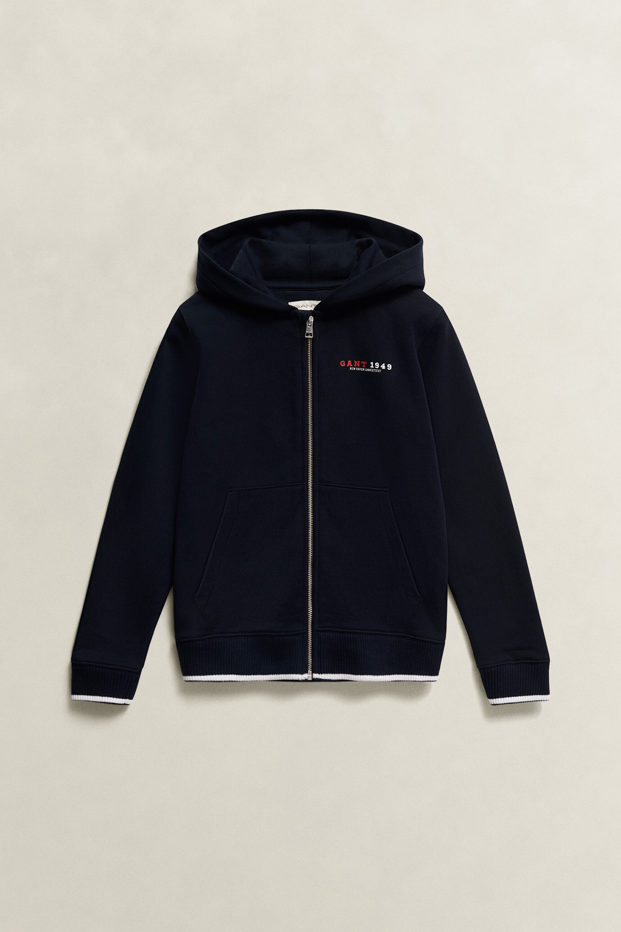 Boys Collegiate Graphic hoodie med dragkedja