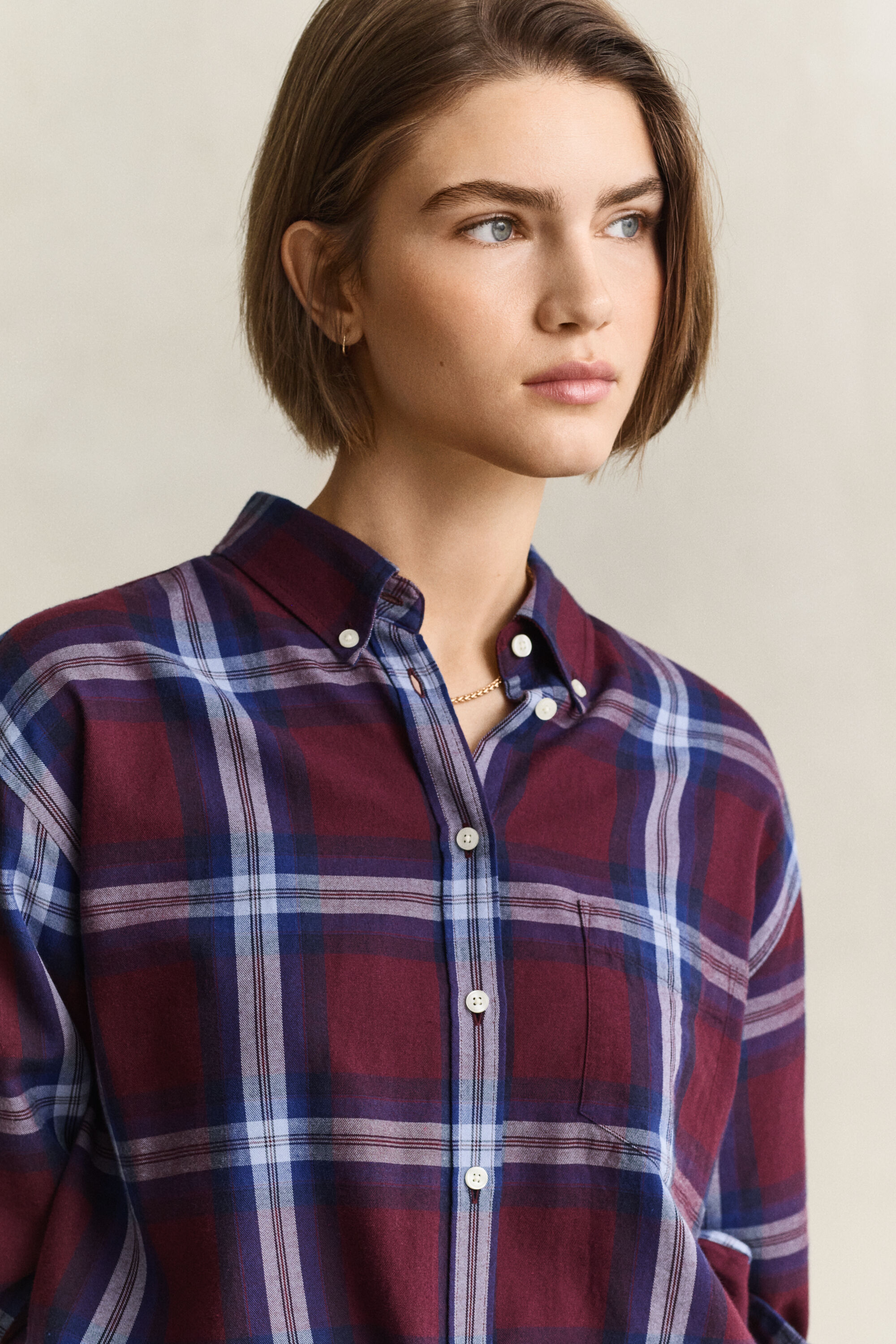 Relaxed fit flanellskjorta