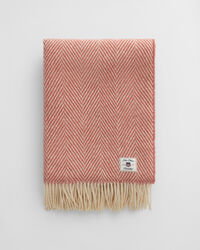 Fiskbensmönstrad yllepläd