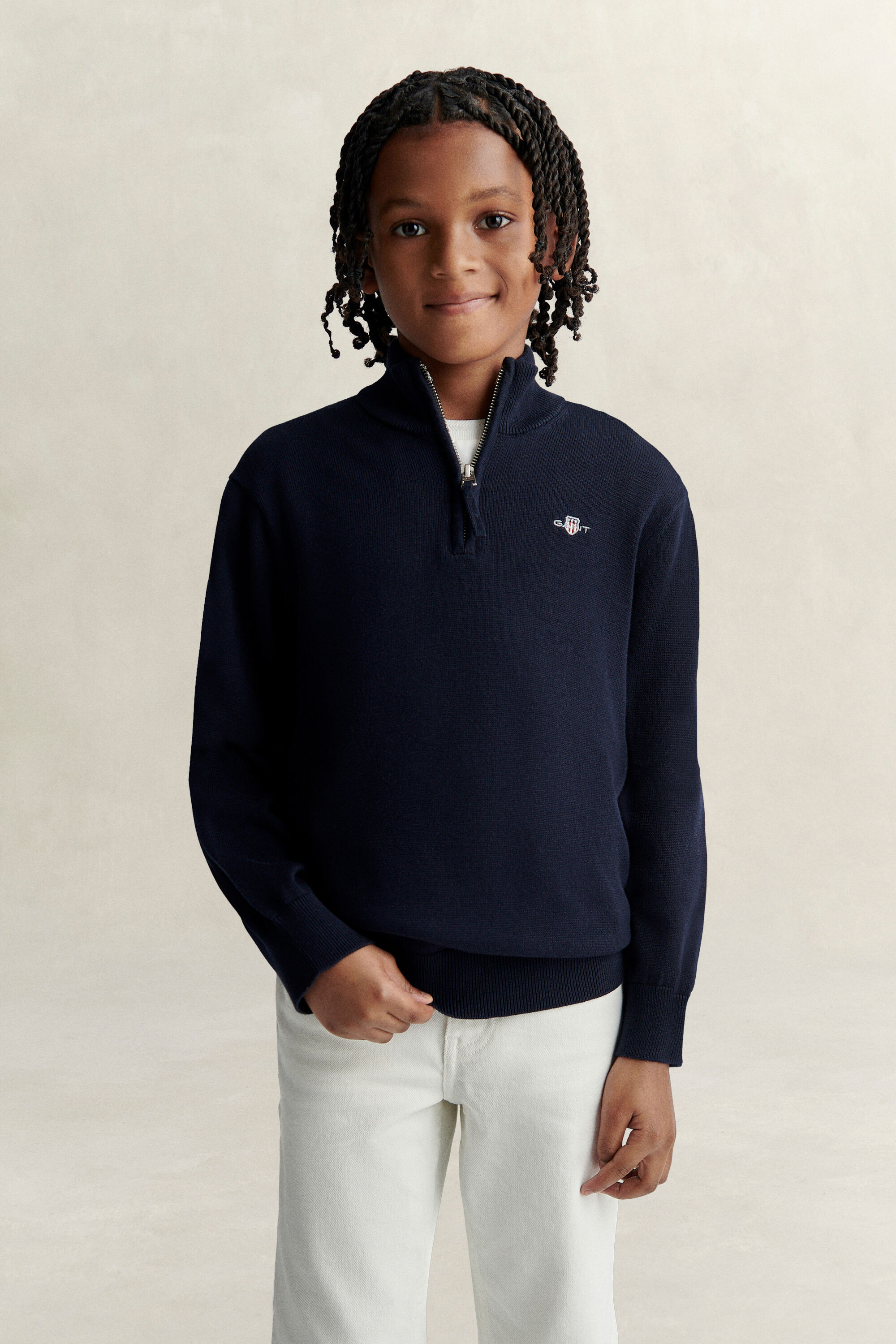 Teen Boys Shield tröja med half-zip