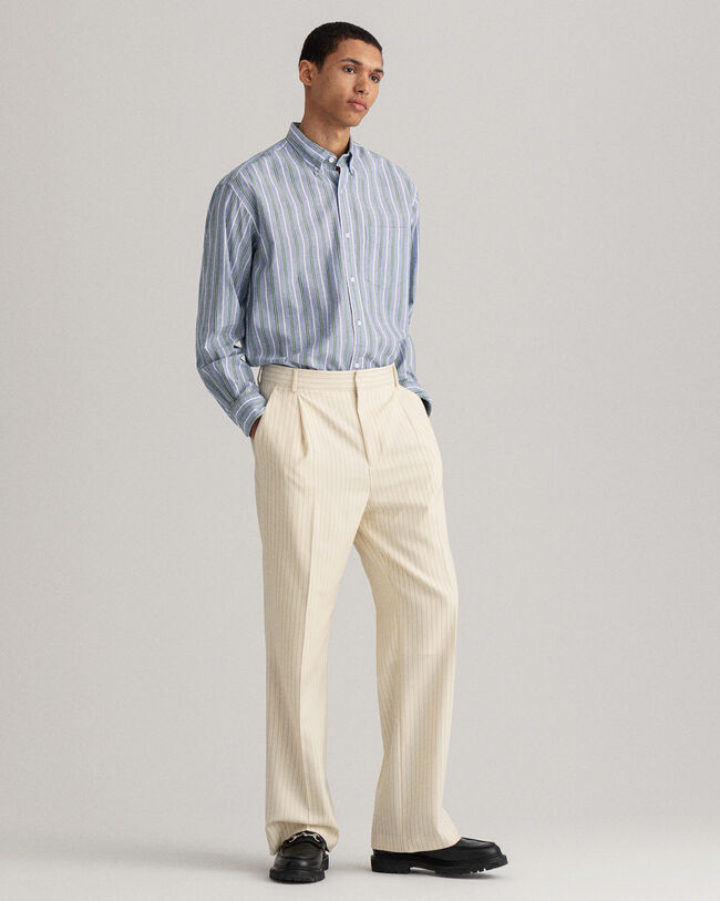 Relaxed fit fil-&agrave;-fil-v&auml;vd skjorta