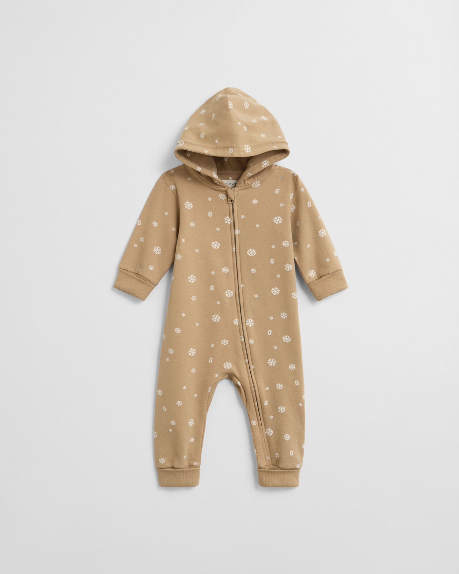 Baby one-piece med snöflingor och G-mönster