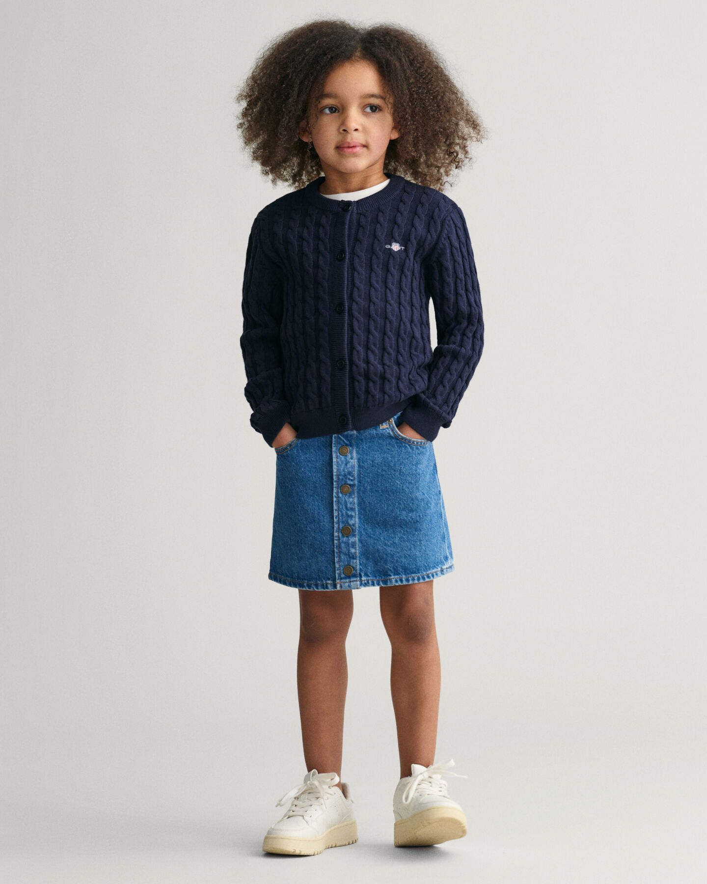 Girls minikjol i denim