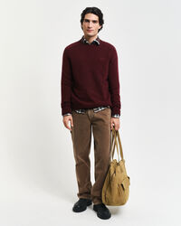 Tr&ouml;ja med rund halsringning i ullblandning