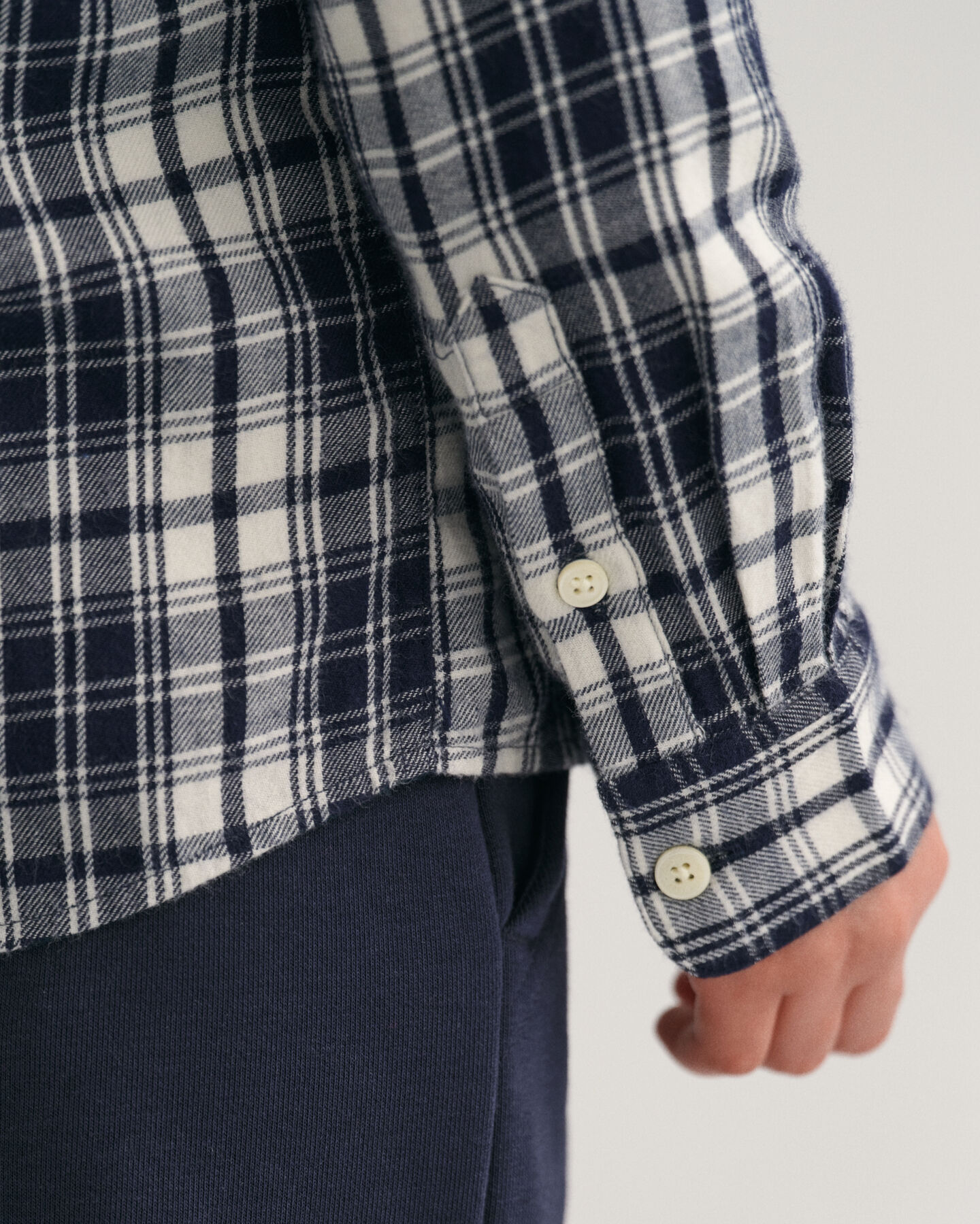 Kids regular fit rutig flanellskjorta