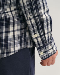 Kids regular fit rutig flanellskjorta