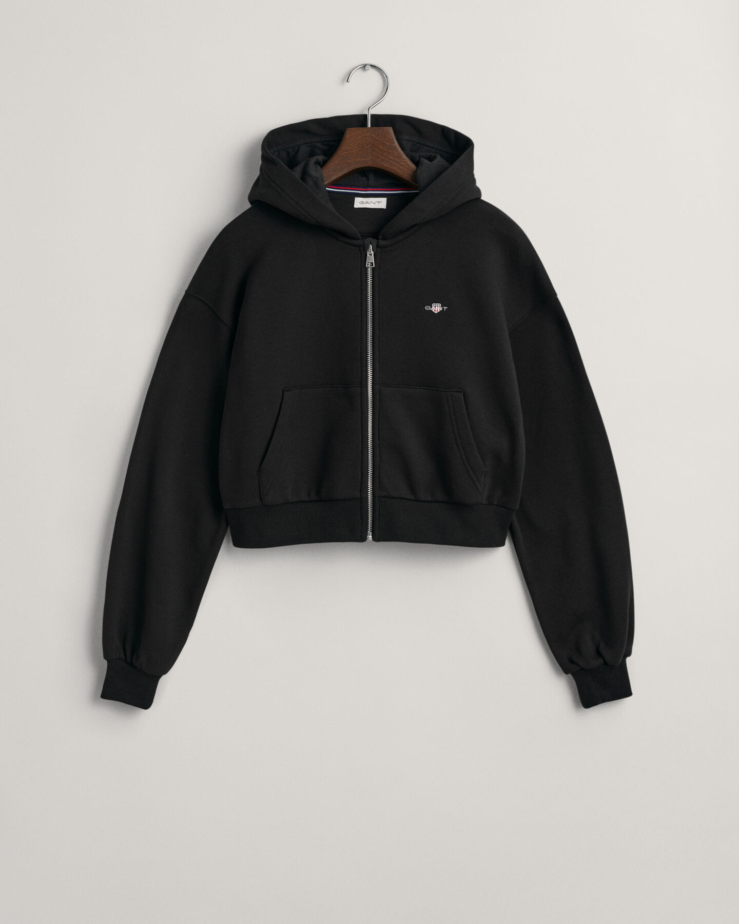 Teen Girls Shield cropped hoodie med dragkedja