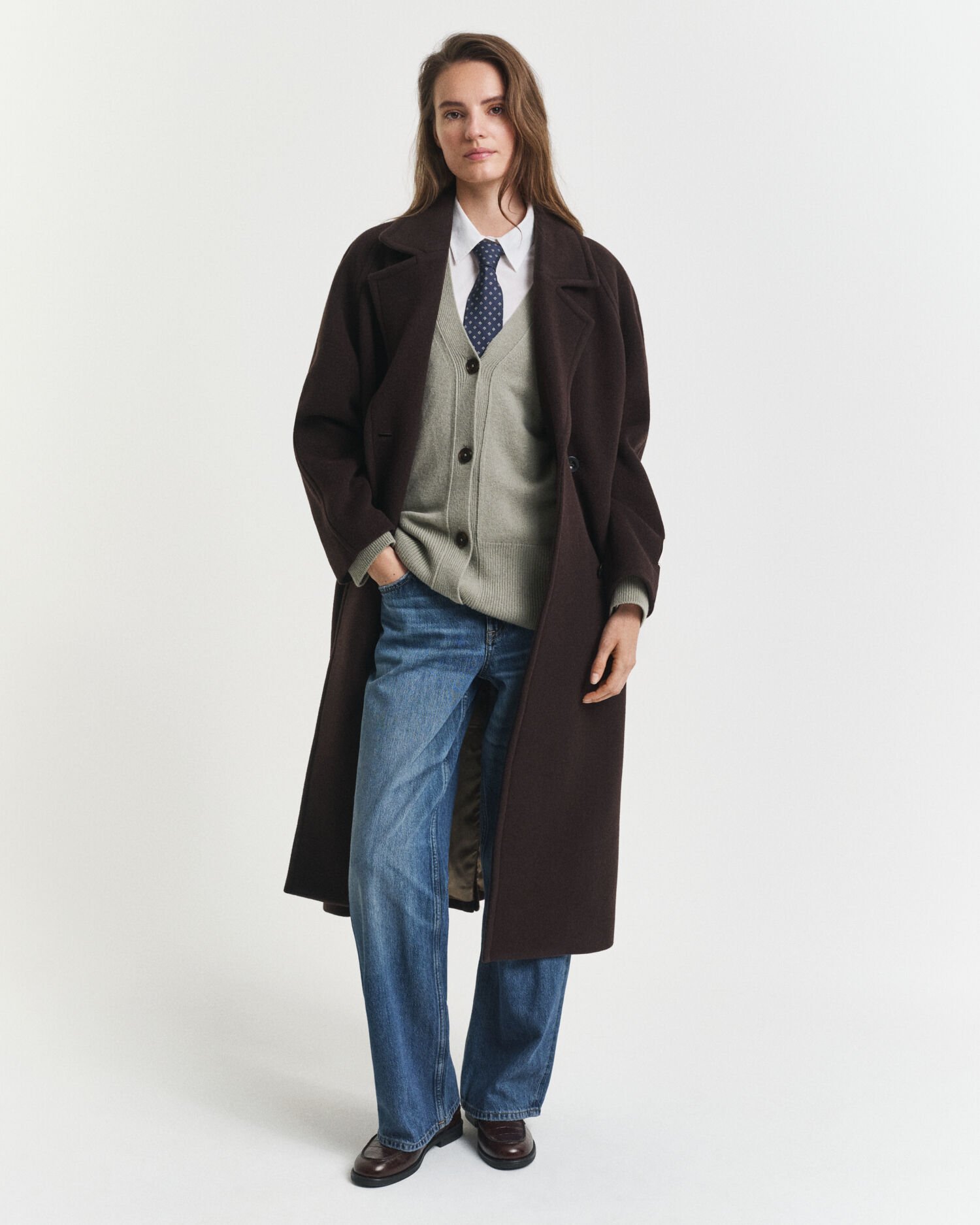 Kofta i kashmir- och ullblandning