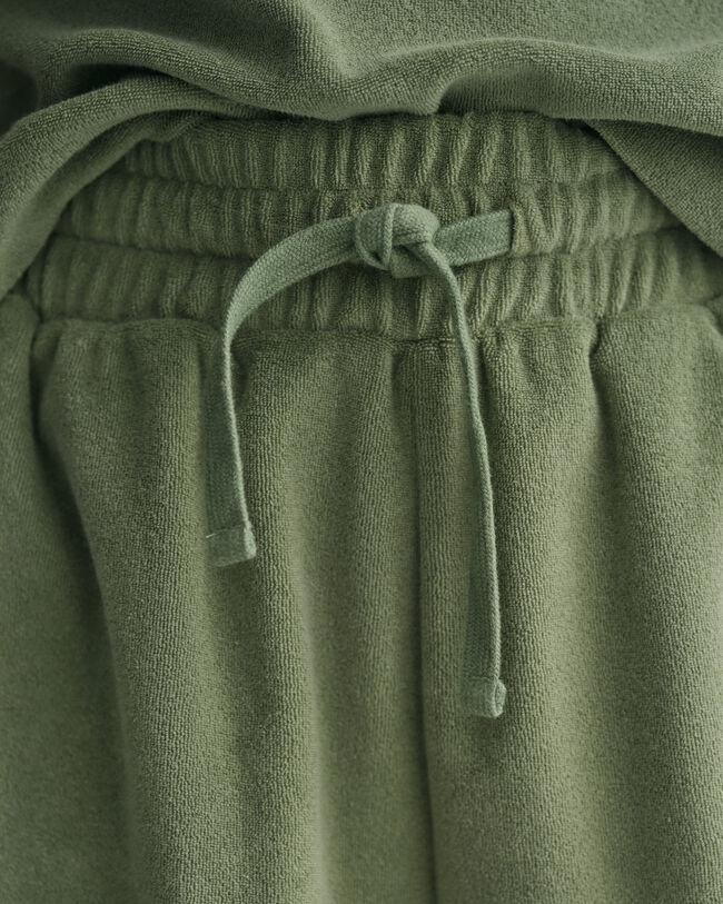 Teen Girls Terry Cloth shorts med h&ouml;g midja