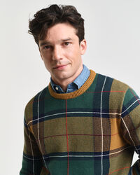 Rutig tr&ouml;ja med rund halsringning