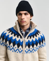 Cardigan i jacquard med dragkedja