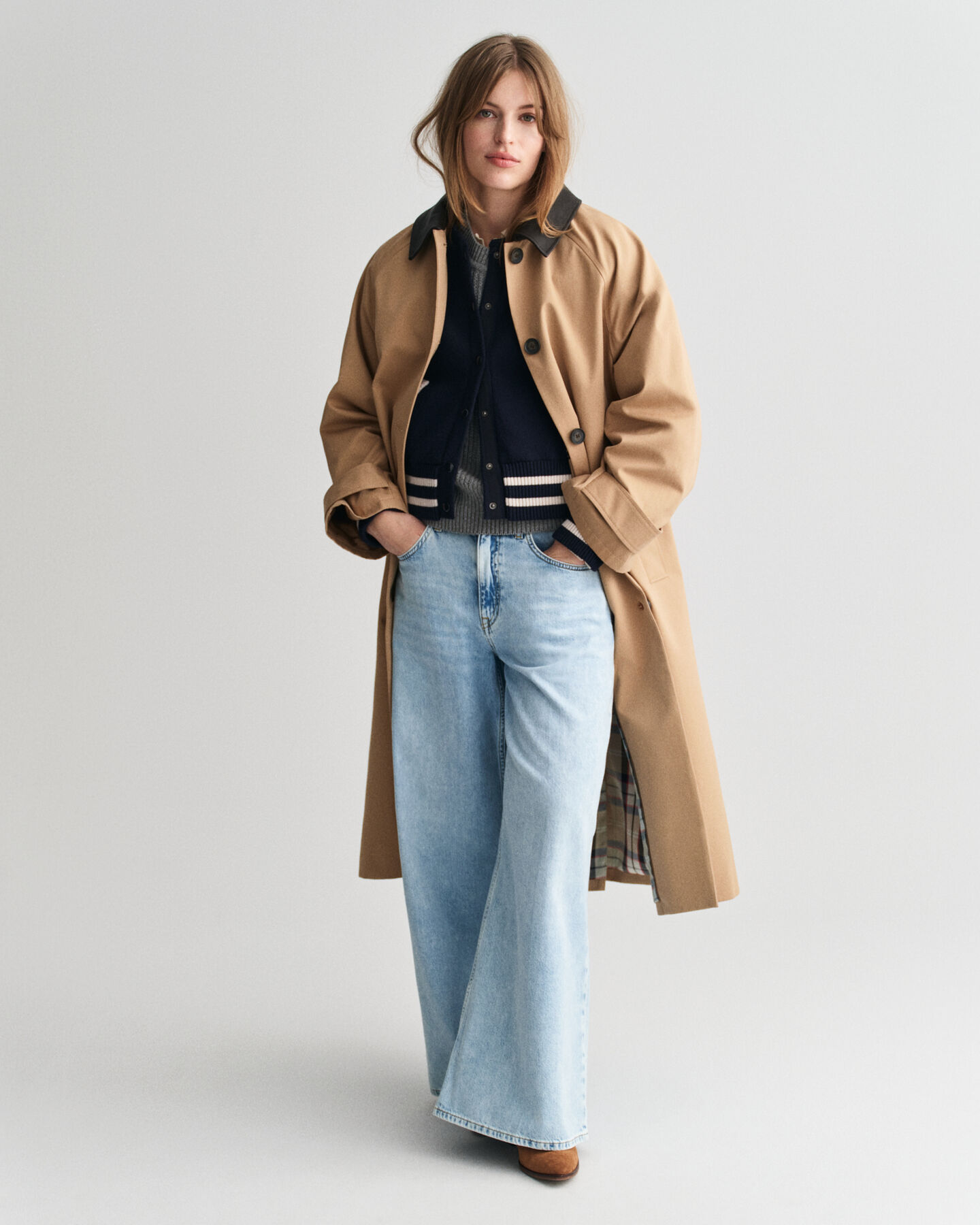 Car Coat med skinnkrage